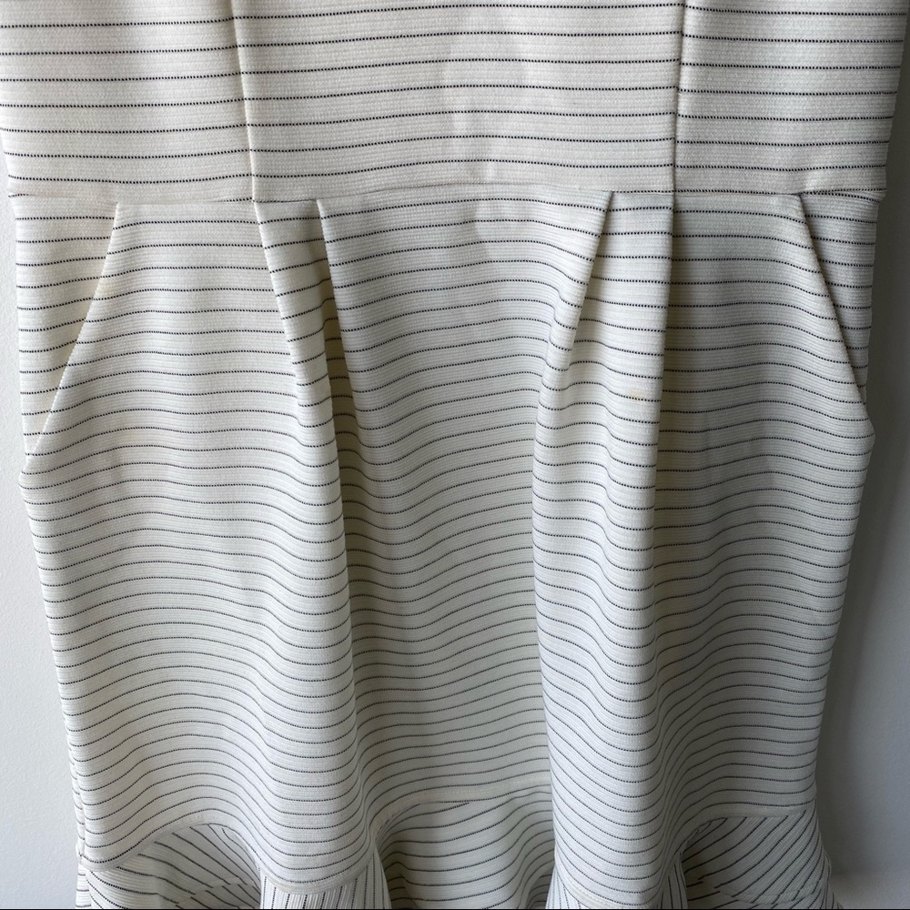 Maeve Anthropologie creamy white striped dress - Picture 4 of 7
